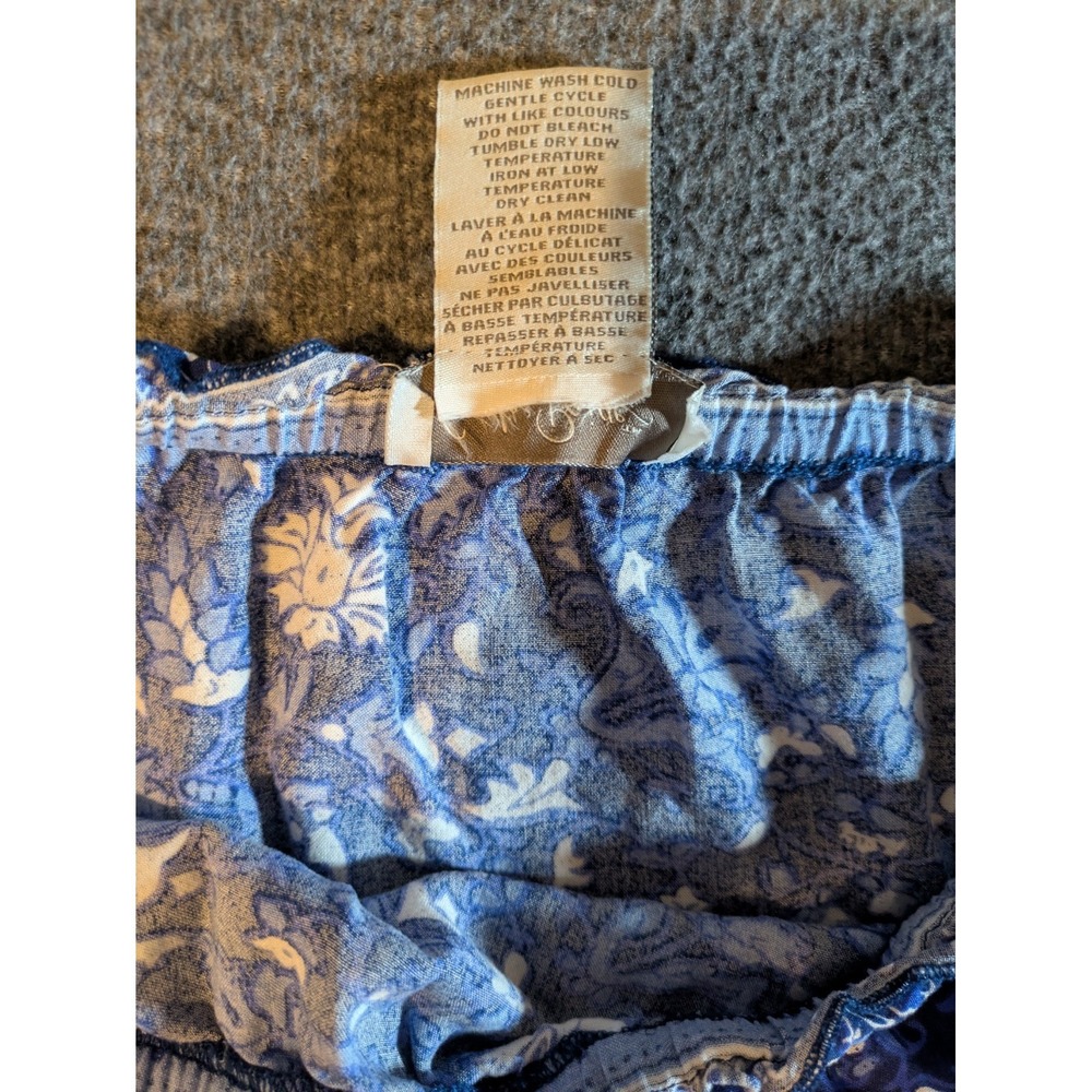 Charlie Paige Women's Skirt Blue Print Flared Boho/Beachy Size Medium 100% Rayon - Picture 5 of 7